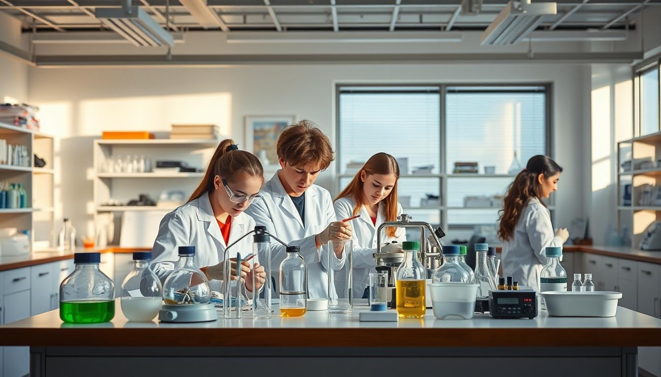 Student using learning strategies while studying