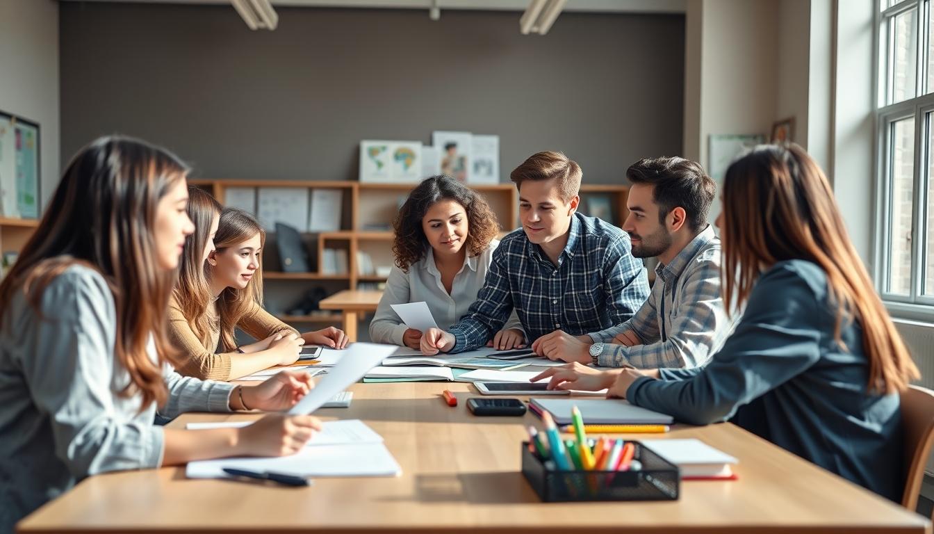 Modern university campus for students